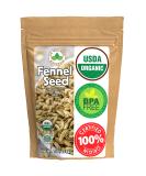Fennel Seed 1LB (16Oz) 100% CERTIFIED Organic Egyptian Fennel Seed (Foeniculum vulgare), in 1 lbs. Bulk Resealable Kraft BPA free Bag by U.S. Wellness Naturals - Buy Online on SooperMarket.com