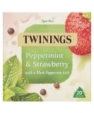 Twinings Peppermint and Strawberry Herbal Tea Bags 20 Tea bags PEPPERMINT/STRAWBERRY Single - Buy Online on SooperMarket.com