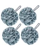 VANZAVANZU Large Luffa Bath Sponge Set of 4 - 80g Mesh Pouf Body Scrubber for Women & Men (Blue-Gray) - International Shipping Available - Buy Online on SooperMarket.com