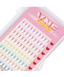VNE Mixed Colorful Lash Extensions - Premade Volume & Mega Volume Fans | 6D C Curl | Pink Red Yellow Green Orange Purple Blue Brown - Shop Internationally - Buy Online on SooperMarket.com