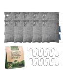 Buy Bamboo Charcoal Air Purification Bag - 10 100g Activated Carbon Deodorizer for Home Car Closet & Bathroom | Best Air Purifier & Fume Absorber for Pet Odors - Buy Online on SooperMarket.com
