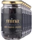 Mina Dry Cured Black Beldi Olives, 7 oz (Pack of 6) - Premium Handpicked and Naturally Cured in Morocco - Gluten Free, Low Carb, Vegan - Great Keto Snacks to Go - Buy Online on SooperMarket.com