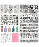 Budoci Nail Stamping Set 15 ST Nail Stamping Plate Kit Nail Stamping Schablonen Plates + Stamps + Suchaber + Stamp bags for nail stamp French Nail ATR Manicure 15 PCs Nail stamp plates set - Buy Online on SooperMarket.com