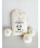 Organic Wool Dryer Balls XL 6-Pack | Natural Reusable Fabric Softener | Eco-Friendly Baby Safe Anti-Static | Chemical Free Energy Saving Laundry Solution - Buy Online on SooperMarket.com
