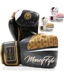 MoneyFyte Black/Gold Boxing Gloves 16 oz for Men & Women - Ideal for Boxing, Kickboxing, Muay Thai, MMA Training & Sparring - Buy Online on SooperMarket.com