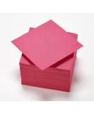 Le Nappage - paper napkiert Tex Touch - Color Pink - FSC -certified napkins - recyclable and biodegradable - pack with 50 pink napkins size 24 x 24 cm foxie 25cm x 24cm - Buy Online on SooperMarket.com