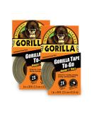 Gorilla Tape, Mini Duct Tape to-Go, 1" x 10 yd Travel Size, Black, (Pack of 2) 2 - Pack - Buy Online on SooperMarket.com