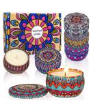 Aromatherapy Gift Set - 6-Pack Fragrance Candles with Rose Lavender Vanilla & More | Natural Soy Wax | Relaxing Stress Relief & Travel Gifts for Women - Buy Online on SooperMarket.com