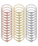 24 Piece Bracelet Chains with Toggle Clasp - DIY Jewelry Making Supplies in Gold, Silver, and Rose Gold - Buy Online on SooperMarket.com