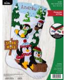 Bucilla Felt Applique Stocking Kit  Penguins at Play 18 Felt Applique Stocking Making Kit  Perfect for DIY Needlepoint Arts and Crafts  89481E   White - Buy Online on SooperMarket.com