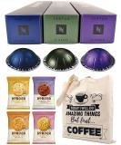 Nespresso Vertuo Coffee Capsules Intense Espresso Selection - Altissio Diavolitto Il Caff - 3 Boxes (30 Pods) Bundled with Border Biscuits & Giftable Tote Bag - Buy Online on SooperMarket.com