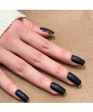 NOVO OVO Medium Square Black Sparkle False Press on Nails - Feijoada Glossy Acrylic Kit for Spring, Summer & Halloween - Buy Online on SooperMarket.com