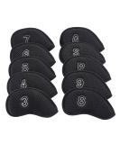 Sword &Shield sports 10Pcs/Pack New Meshy Golf Iron Covers Set Golf Club Head Cover Fit Most Irons. black - Buy Online on SooperMarket.com