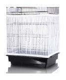 Tamu style Bird Cage Seed Catcher, Large, Stretchy Form Fitting Mesh Skirt Cover for Parrot Enclosures, Light and Breathable Fabric, Prevent Scatter and Mess, Reusable White - Buy Online on SooperMarket.com