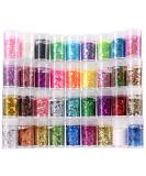 Chunky and Fine Glitter Mix, Estanoite 36 Colors Chunky Sequins & Fine Glitter Powder Mix, Iridescent Glitter Flakes, Cosmetic Makeup Glitter for Face Body Eye Nail Art, Loose Glitter for Resin Epoxy - Buy Online on SooperMarket.com