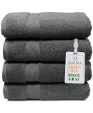 Luxurious Extra Large Turkish Bath Towel Sets 4pc - Ultra Soft, Thick, Plush & Highly Absorbent Premium Hotel & Spa Quality Oversized Cotton Towels for Adults - Enhance Your Bathroom - Space Gray Bath Towel (4-Pack) Space Gray - Buy Online on SooperMarket.com