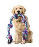 Aitmexcn Dog Rope Toys for Large Medium Dog Chewers Rope Indestructible Dog Chew Toys 37 Inch 5 Knots Tough Dog Tug Toy for Teeth Cleaning Tug of War Normal XXL Rope Toys - Buy Online on SooperMarket.com