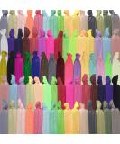 79STYLE 100Pcs Elastic Hair Ties Ribbon No Crease Ouchless Ponytail Holders For Girl and Women, Yoga Twist Hair Bands Hand Knotted Fold Over Solid Colors ( Multiple-20 Colors ) Multiple 20 Colors - Buy Online on SooperMarket.com