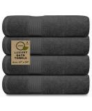 Softolle 100% Cotton Luxury Bath Towels - Set of 4 - 600 GSM, Grey, 27 x 54 inches - Buy Online on SooperMarket.com