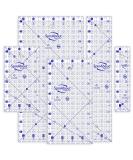 QuiltCut SpinAbout Non-Slip Quilting Ruler Set - 5 Piece Rectangle Set - USA Made - Buy Online on SooperMarket.com