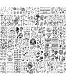 52 Tiny Small Temporary Tattoos for Kids & Adults - Tribal Animals, Butterflies, Anchors, Compass, Flowers - 3D Fake Tattoo Stickers for Neck, Arm, Hands - Cute Face Tattoo Kits - Buy Online on SooperMarket.com