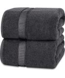 Utopia Towels - Luxurious Jumbo Bath Sheet 2 Piece - 600 GSM 100% Ring Spun Cotton Highly Absorbent and Quick Dry Extra Large Bath Towel - Super Soft Hotel Quality Towel (35 x 70 Inches, Grey) 2 Piece Bath Sheet Grey - Buy Online on SooperMarket.com
