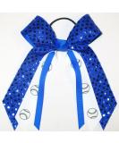 Softball Baseball Sequin Hair Bow, USA Made - White Pony Band (Royal) - Buy Online on SooperMarket.com