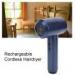 Compact Hair Dryer Travel Hair Dryer Portable Blow Dryer for Women Men Rechargeable Cordless Hairdryer 5000mAh 6 Speed Adjustment Fast Drying for Home Camping(Blue) - Buy Online on SooperMarket.com