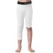 Runhit Boy's One Leg Compression Tights Leggings for Basketball Hockey Running Youth Kids Athletic Pants Sports Base Layer White: 3/4 Long Right & Short Half Left X-Large
