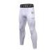 ABTIOYLLZ Men's Compression Pants Sports Athletic Leggings Base-Layer Active Workout Running Football Tights Pocket/Non White #80 Large