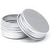 Basic Packing 12pcs 5ml Silver Empty Round Aluminum Screw Cap Containers - Aluminum Dose Boxes for Cosmetics - 20mm Stickers Included - Buy Online on SooperMarket.com