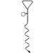 Dog Stake Tie Out Tether for Leash Spiral Pet Ground Anchor Spike 18inch 45cm Heavy Duty Stake-Out for Outdoor Camping and yard Small Medium and Large Pets 45cm Dog Stake