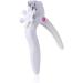Apstour Acrylic Nail Clipper, Adjustable Stainless Steel Nail Tip Cutter, Artificial Fake Nail Trimmer, U-Shaped Nail Clippers for Thick Nails, False Nail Clipper Nail Tip Cutter - White