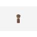Shaving brush cylindrical pure badger hair Bordeaux-yellow