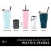Simple Modern Reusable Straws 12 Pack for Tumblers and Travel Mugs - Midnight Black Plastic Straws - Classic Voyager Cruiser Scout - 12 Count - Buy Online on SooperMarket.com