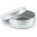Buy 24-Piece 100ml Silver Aluminum Screw Cap Cans | Empty Cream & Candle Boxes | International Shipping - Buy Online on SooperMarket.com