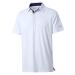 Mens Polo Shirts Short Sleeve Casual Solid Stylish Dry Fit Performance Designed Collared Golf Polo Shirts for Men White Large