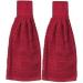 Kovot Set of 2 Cotton Hanging Tie Towels - Red | Hook & Loop Latch | Kitchen Towels - Buy Online on SooperMarket.com