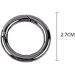 Yosoo Health Gear EDC Ring Buckle Locking Carabiner - 5PC Zinc Alloy Round Snaps Keychain Clips & Hooks for Ultimate Durability - Buy Online on SooperMarket.com