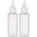 BRIGHTFROM Twist Top Applicator Bottles Squeeze 2 OZ Empty Plastic Bottles Refillable Open/Close Nozzle - Multi Purpose (Pack of 2)