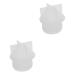 KALLORY 2pcs Mushroom Silicone Mold Resin Crafts Candy Containers Crafts Making Mold Diy Mold With Cover Jar Whitex2pcs 10x10.cmx2pcs