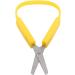 Yellow Loop Scissors for Kids Adult Easy Grip Easy Opening Adapted Scissors for Special Needs Safety Round Tip Open Squeeze Handles Multipurpose Comfort Grip Stainless Steel Office Scissors