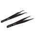 Stainless Steel Tweezers Set Straight and Curved Antistatic Safe Nippers for Eylelash Extension Make-up Tools Weimob 003