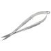 SANDBRSOS Cuticle Scissors Extra Fine Curved Professional Precise Pointed Tip Grooming kit for Eyebrow Eyelash Trim Nail and Dry Skin 12cm