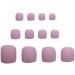 24pcs French Matte Fake Toenails for Women Short False Toenails with Full Cover Design Sticker On Toe Nail Artificial Toenails Glue On Toe Nails for Women Pink - Buy Online on SooperMarket.com