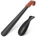 ZOMAKE Metal Shoe Horn Long Handle For Seniors,2 PCS,Shoe Horn Long Handle for Seniors 16.5",Travel Shoe Horn for Kids 7.5"