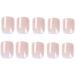 24PCS Glossy Square Press on Nails Light Purple Edge Short False Nails Full Cover Artificial Nails Tips for Women and Girls 15 - Buy Online on SooperMarket.com