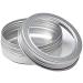 Zeoabsy 50 Pack 60ml Silver Aluminum Tin Cans with Screw Cap & Viewing Window - Ideal for DIY Ointments Candles Cosmetics & Shaving Soap - Buy Online on SooperMarket.com