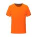 Doomiva Kids Boy's Compression Shirts Quick Dry Sports Shirt for Running Jogging Basketball Short Sleeve Tee Orange 11-12 Years