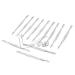 LAJA IMPORTS SET OF 12 PROFESSIONAL NAIL CUTICLE PUSHER STAINLESS STEEL FOR MANICURE AND PEDICURE